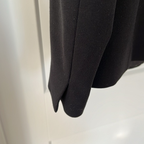 J Crew black no collar blazer with hook and eye closure, front pockets size 4 - Picture 5 of 7